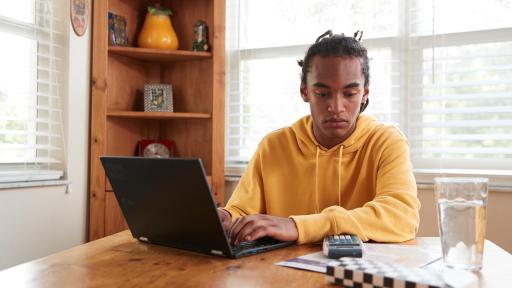 Person using a laptop