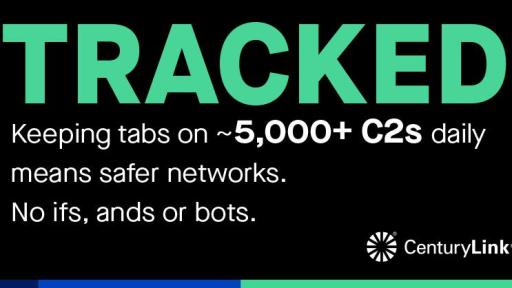 Graphic card reading: "TRACKED. Keeping tabs on ~5,000+ C2s daily means safer networks. No ifs, ands, or bots."