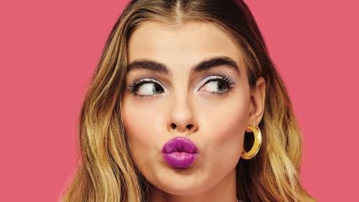 Woman wearing Pretty Please makeup