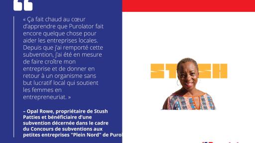 Opal Rowe, propriétaire de Stush Patties