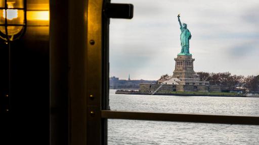 Image of the view from a ferry