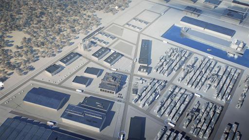 L'operazione è gestita da veicoli elettrici autonomi collegati a un servizio cloud e un centro di controllo dei trasporti, che monitora costantemente l'avanzamento del trasporto e mantiene un accurato controllo della posizione di ciascun veicolo, della carica delle batterie, del carico e dei requisiti di servizio.