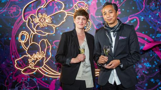 Luftwerk artists at Eden by Perrier-Jouët in Tokyo