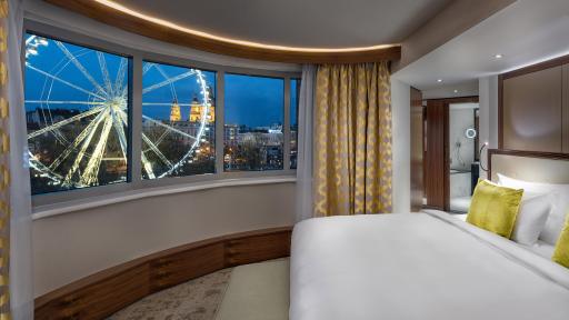 Executive Suite Bedroom Evening Kempinski Budapest