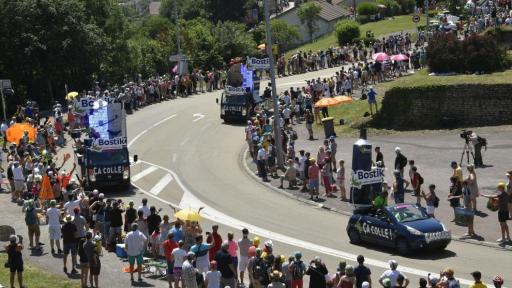 Bostik giveaways are thrown into the audience