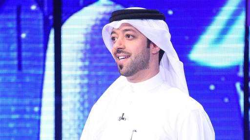 Khalid Al Jumaily, the host on Stars of Science
خالد الجميلي، مقدم برنامج نجوم العلوم
