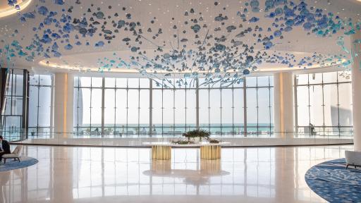 The stunning hotel lobby, Jumeirah at Saadiyat Island Resort