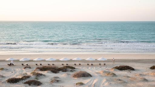The beautiful private beach and Arabian Gulf, Jumeirah at Saadiyat Island Resort