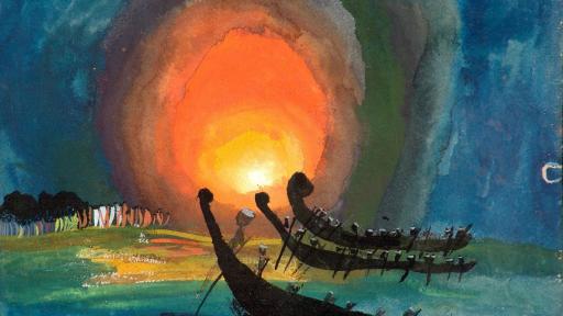 Snake boat &ndash; drawn by Clint