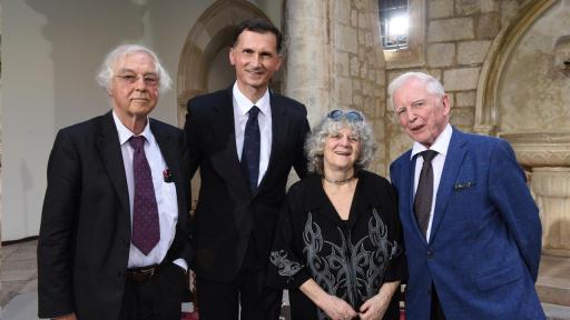 Image of Prof. Robert Huber, Prof. Dragan Primorac, Prof. Ada Yonath, Prof. Harald zur Hausen