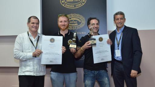 Image of The winning couple of aficionados of the II Habanos World Challenge contest, Aurelio Tufano and Giulio Amaturo from Italy.