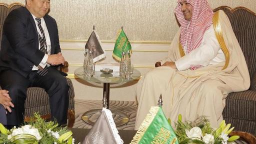 Left: Askhat Akibayev, President World Ethnogames Confederation (The Kyrgyz Republic)
Right: Sheikh Fahad, CEO Camel Club (Saudi Arabia).