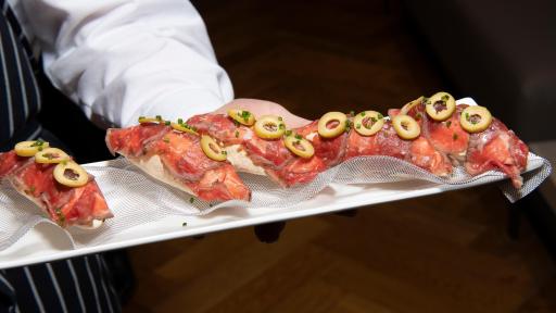 Olives from Spain Philly cheesesteak