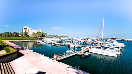 The spectacular 104 berth private marina at JA The Resort is a stunning and serene European style marina