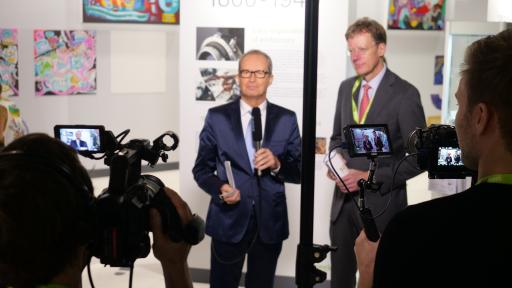 From right to left: UEG President, Mr Paul Fockens with Medical Correspondent,  Dr. Christoph Specht