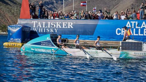 Talisker Whisky Atlantic Challenge Rowhhome set off for the start of the Talisker Whisky Atlantic Challenge