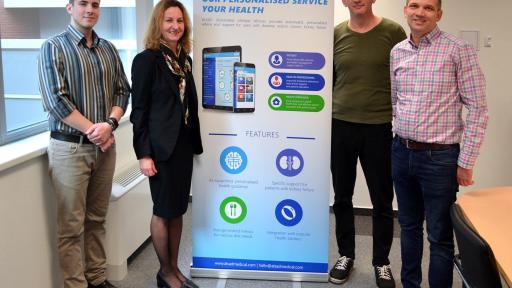 Image of ALSAD team members with Attila, the kidney transplant patient