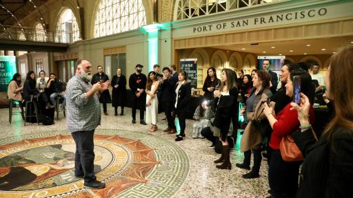 Image of Jos&eacute; Andr&eacute;s talking to the media