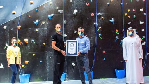 CLYMB™ Abu Dhabi Awarded “World’s Tallest Indoor Artificial Climbing Wall” GUINNESS WORLD RECORDS™ title