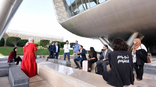 Behind the scenes: Sneak peek of <em>Stars of Science</em> filming <br>
نظرة من وراء الكواليس خلال تصوير برنامج نجوم العلوم