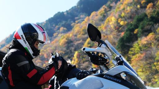 Image of A short break at the mountainous route near Hida.
