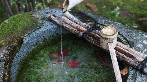 Image from Seirinji Temple located on a hill at the base of the Wakura mountains.