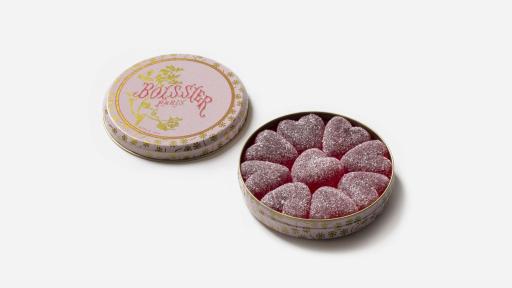 GOMME COEURS CERISE BOITE T0 ROSE