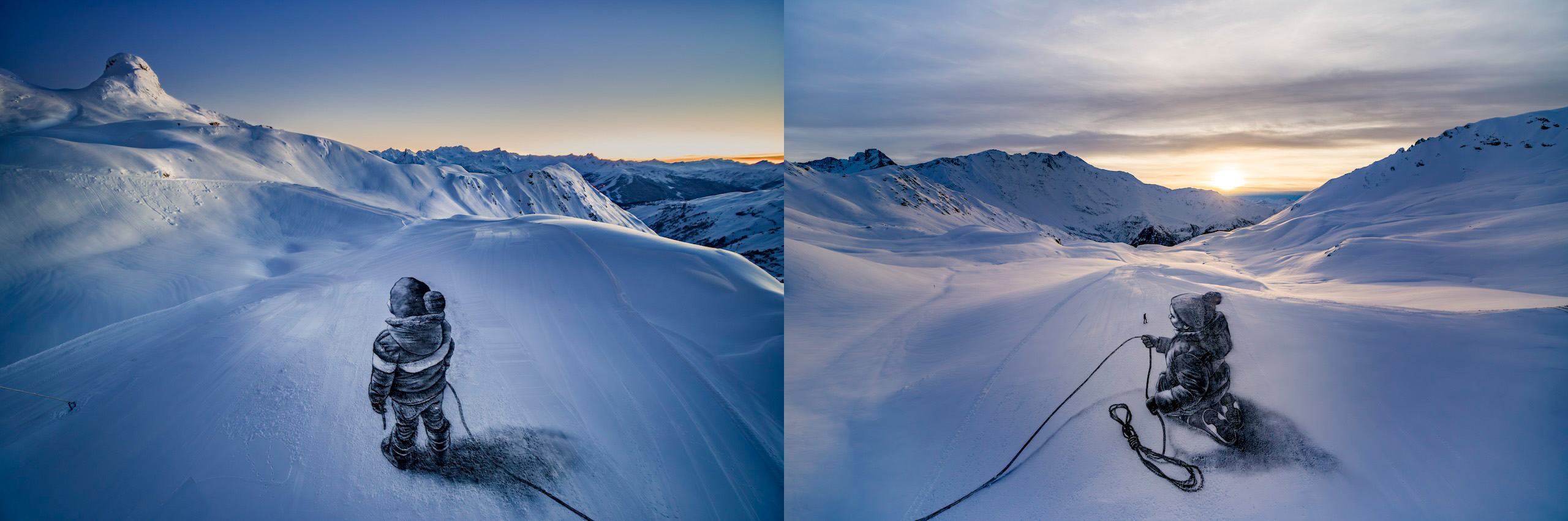 artwork in snowscape