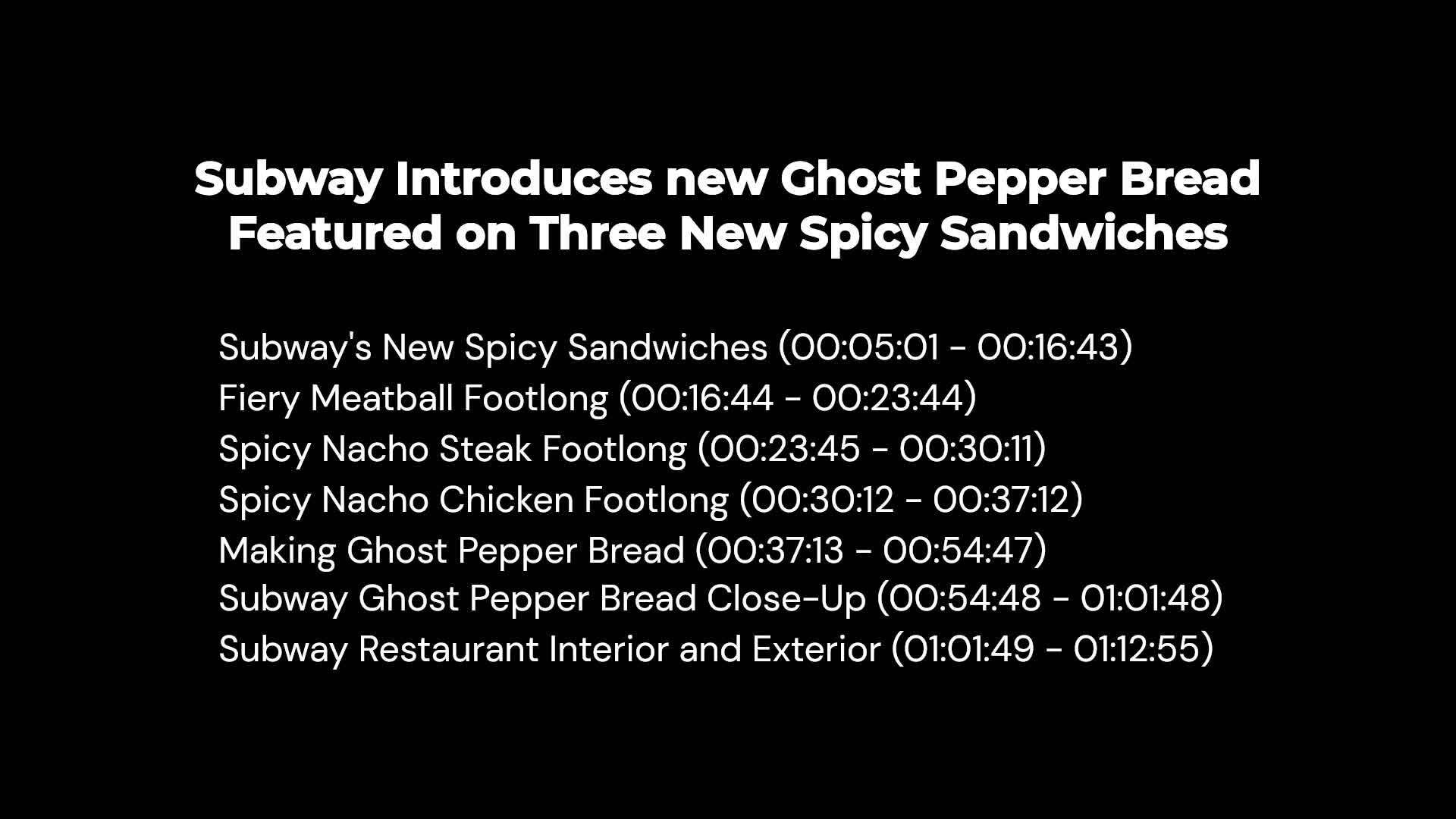 Subway Ghost Pepper Bread Spicy Subs Broll