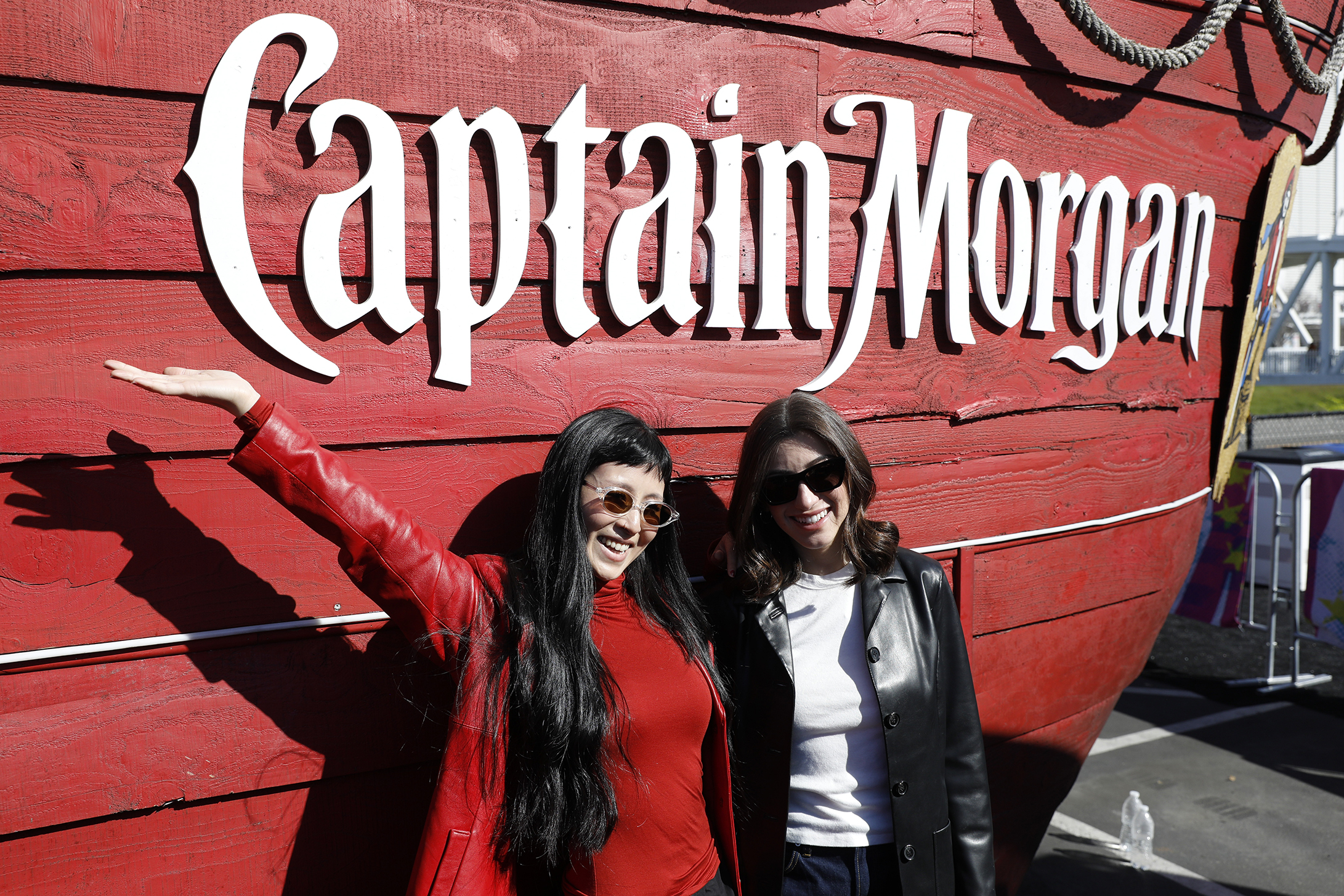 Captain Morgan, the Official Spiced Rum of SBLX, celebrates with fans at NFL Gameday Experience