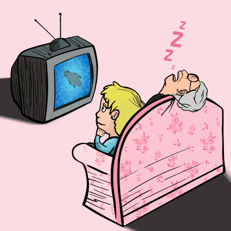 Asleep with TV on