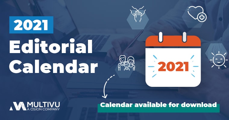 MultiVu's 2021 Editorial Calendar Graphic