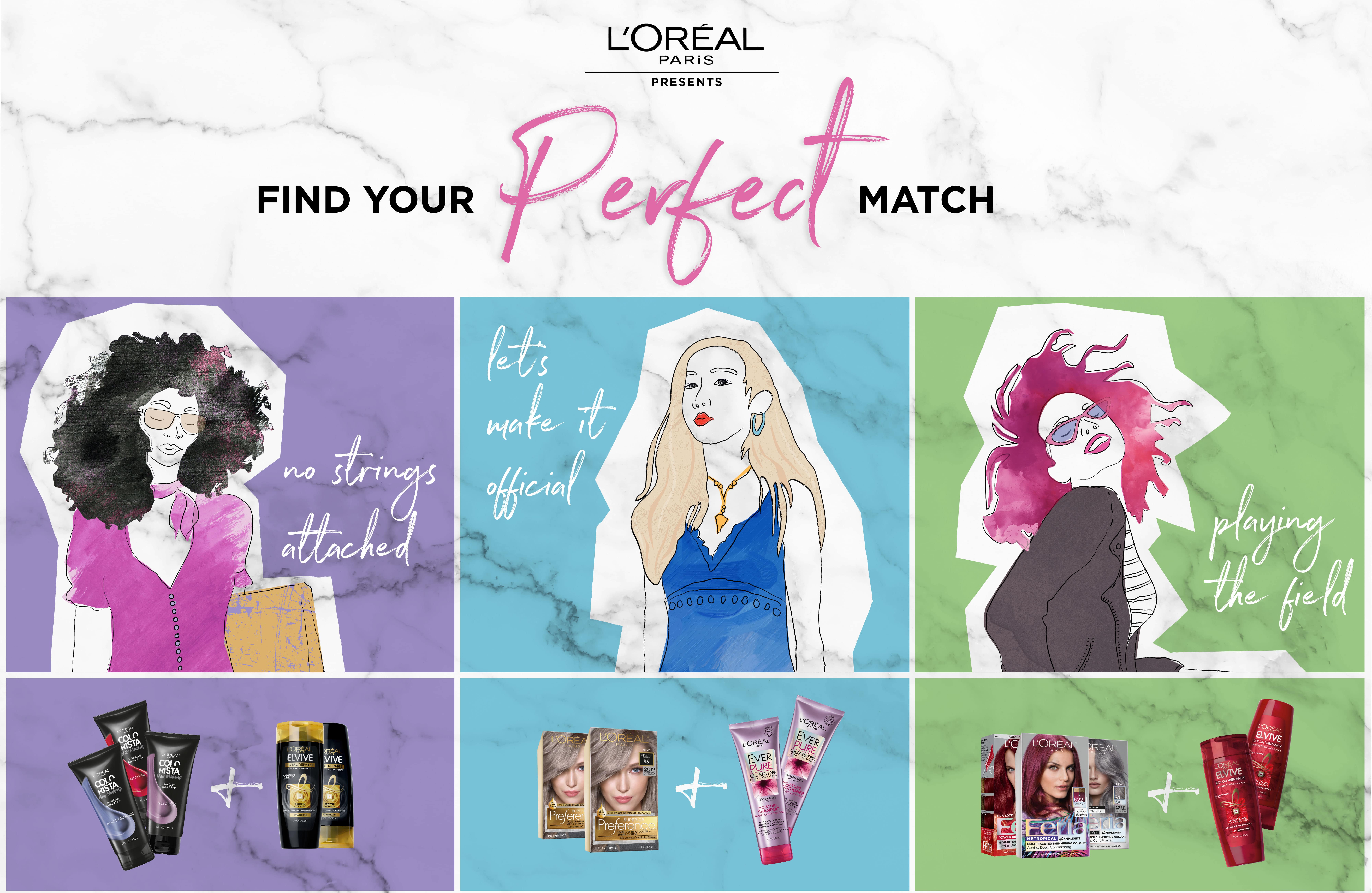 Loreal Find Your Perfect Match Graphic