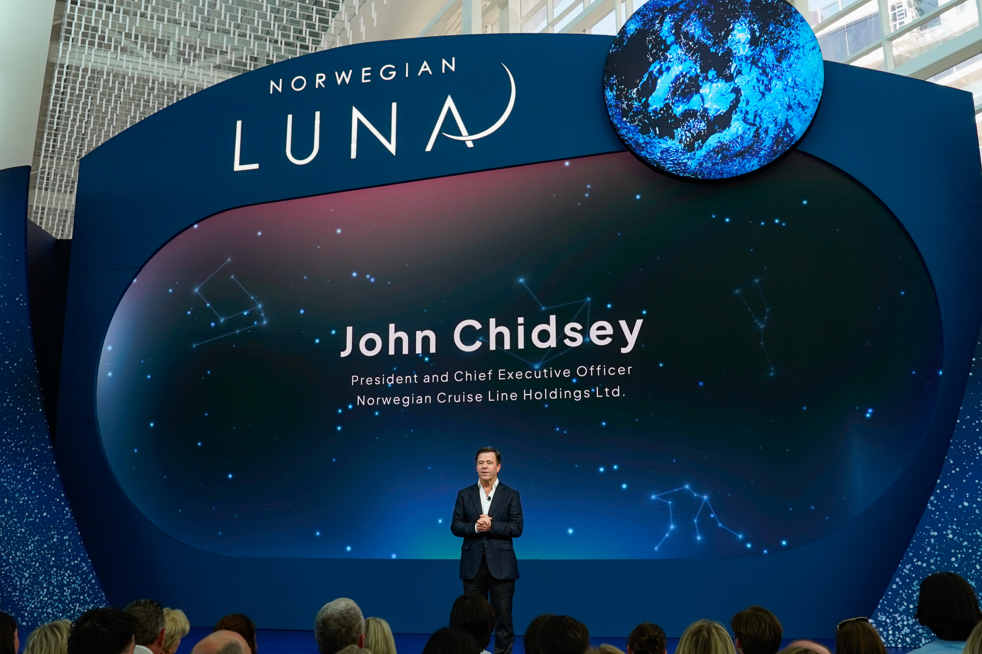 John Chidsey, President and CEO of Norwegian Cruise Line Holdings Ltd®, at Norwegian Luna™'s Christening Ceremony at the Company's LEED® Gold Certified terminal at PortMiami on Friday, March 27, 2026 in Miami, Fla.