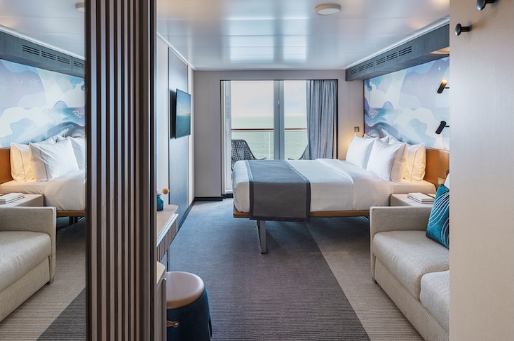 Norwegian Luna™'s balcony staterooms feature a sleek design, ample space and a private ocean-view balcony creating a relaxing retreat at sea.