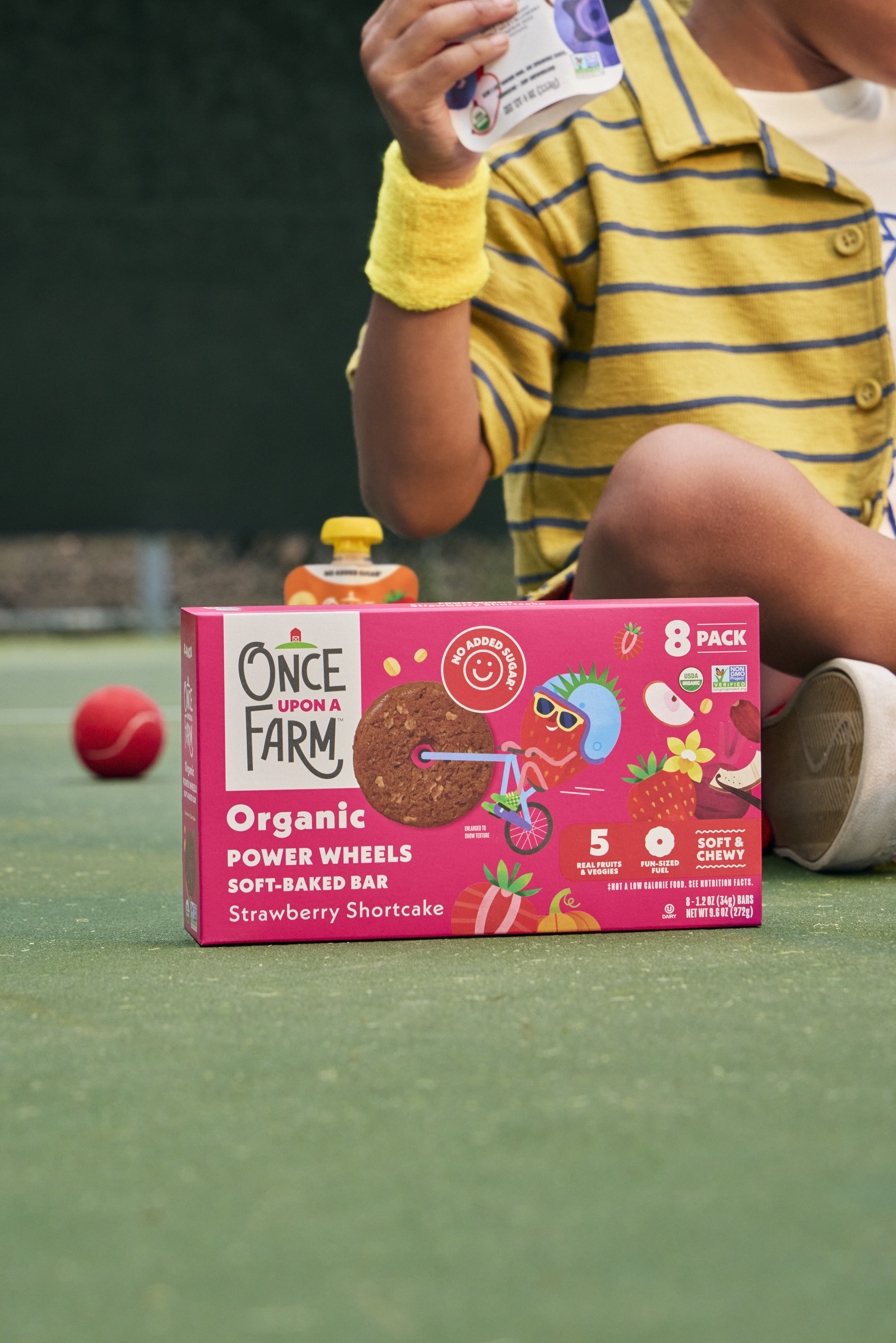 Once Upon a Farm is introducing organic Power Wheels, an aged-up evolution of the fan-favorite line, now reimagined as fun-sized soft and chewy bars made with 4g of protein, 100% whole-grain oats, and real fruit and veggie ingredients.