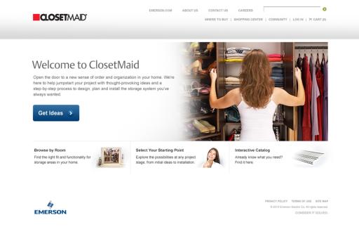 ClosetMaid.com Landing Page