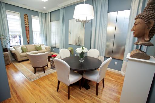 HGTV Design Star finalist Meg Caswell's living room design for Andre and Latoya