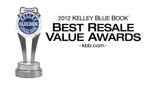 2012 Kelly Blue Book Best Resale Value Awards