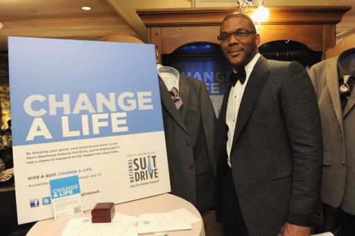 Tyler Perry Supports National Suit Drive