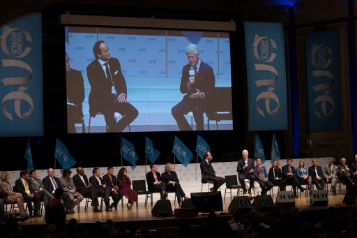 David Jones, President Clinton and One Young World Counselors