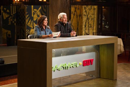 Rachael Ray and Guy Fieri host Food Network's Rachael vs. Guy Celebrity Cook-Off