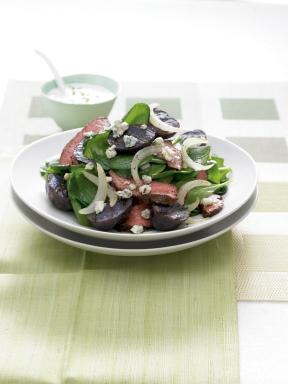 Blackened Blue Potato Salad