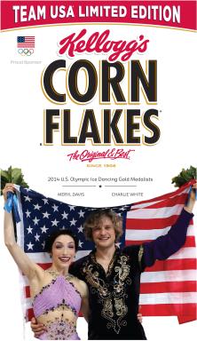 Meryl Davis and Charlie White Special-Edition Corn Flakes Box