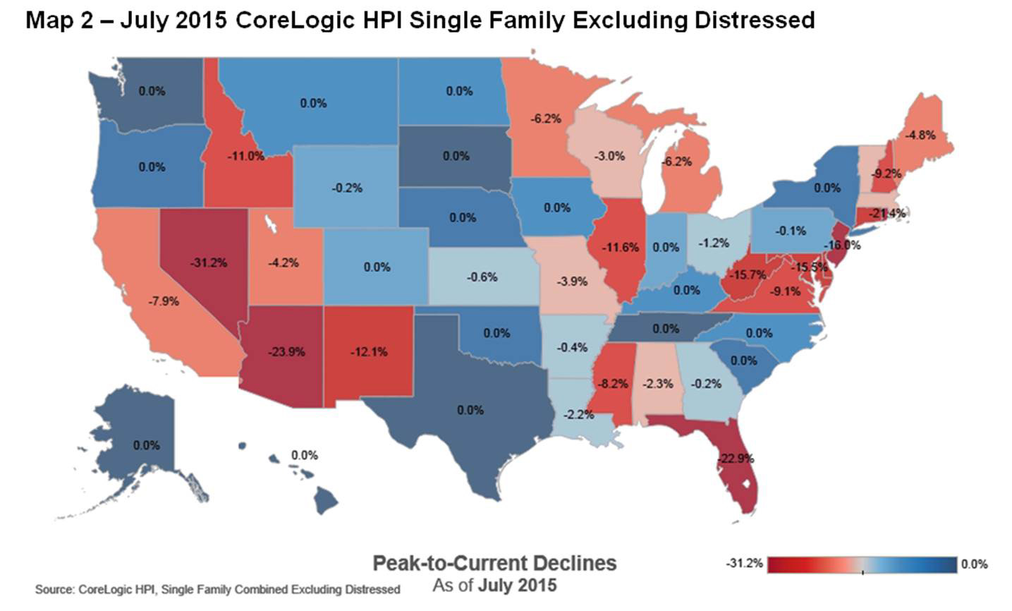 CoreLogic Reports National Home Prices Rose by 6.9 Percent Year Over Year in July 2015