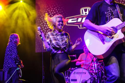 Hannah Hooper of Grouplove Performs at the Honda Stage Launch