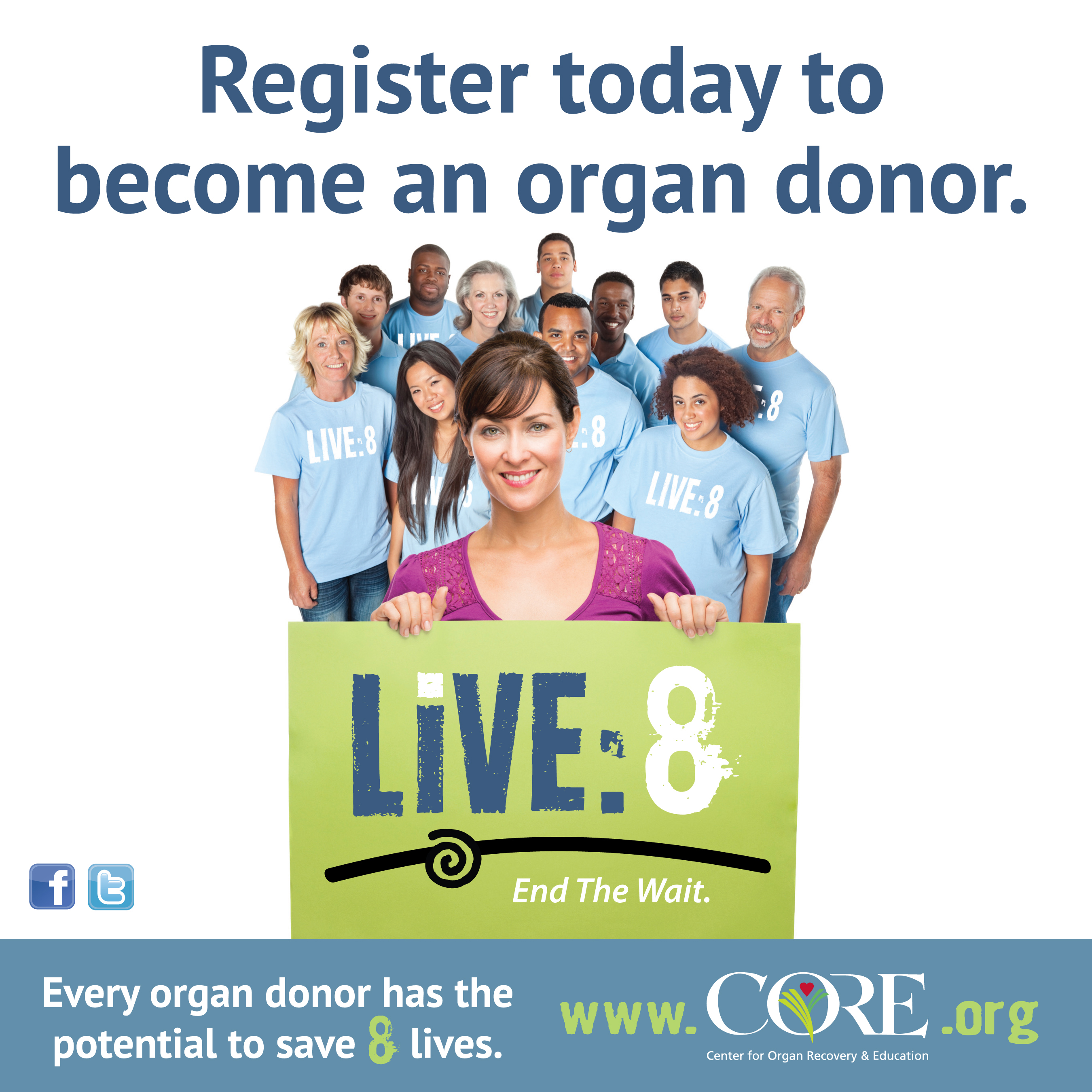 Center for Organ Recovery & Education Launches “LiVE 8” to Encourage