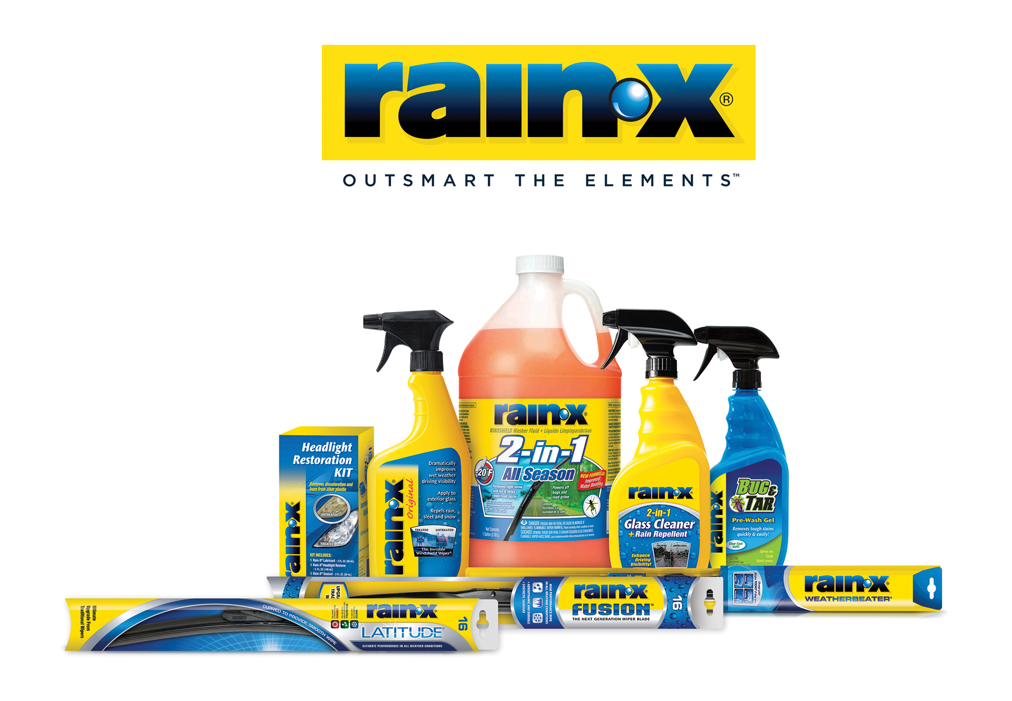 Rain-X™  Glass Repellent, Wiper Blades, Car Care Products 