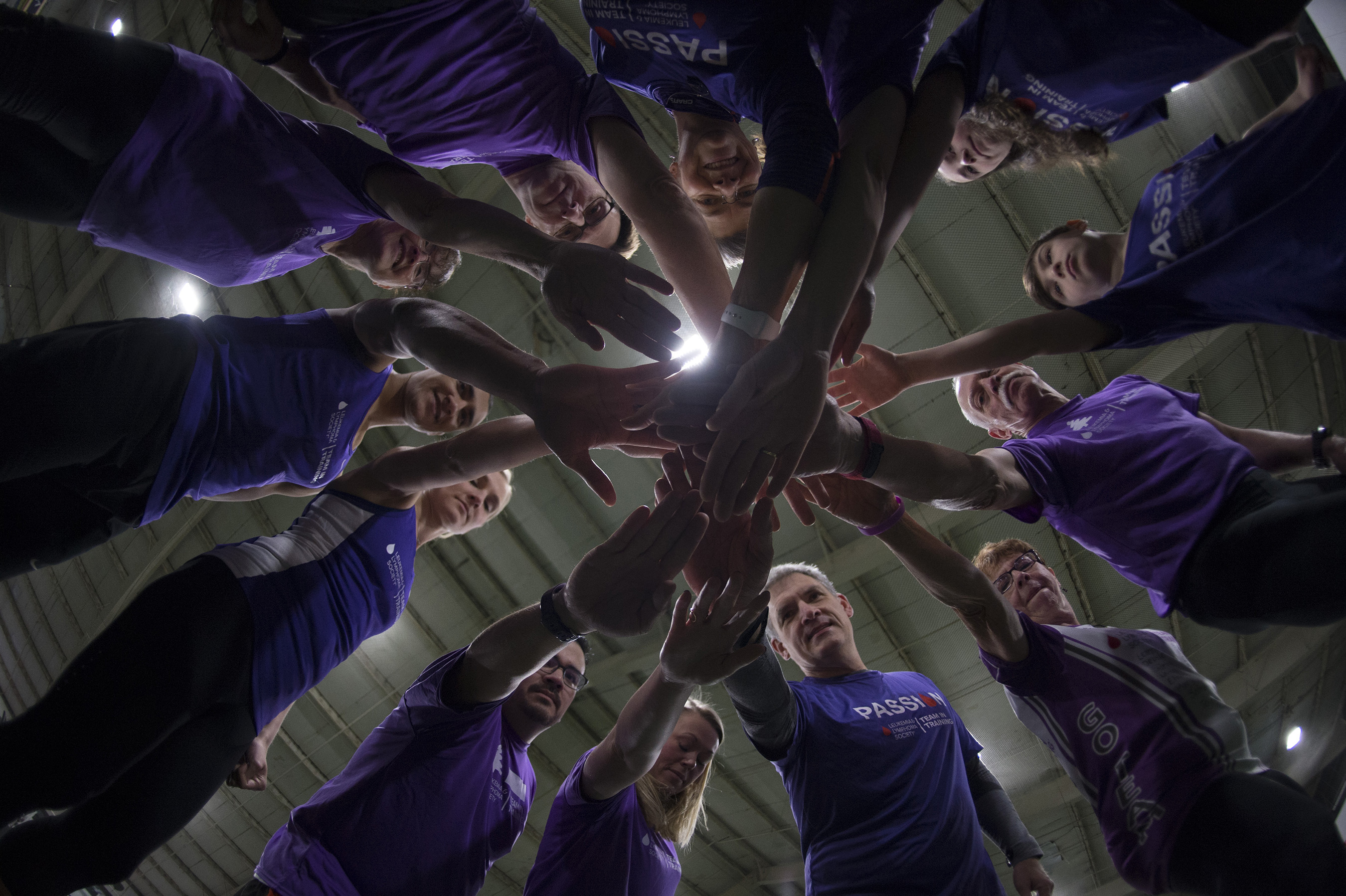 Team In Training huddle