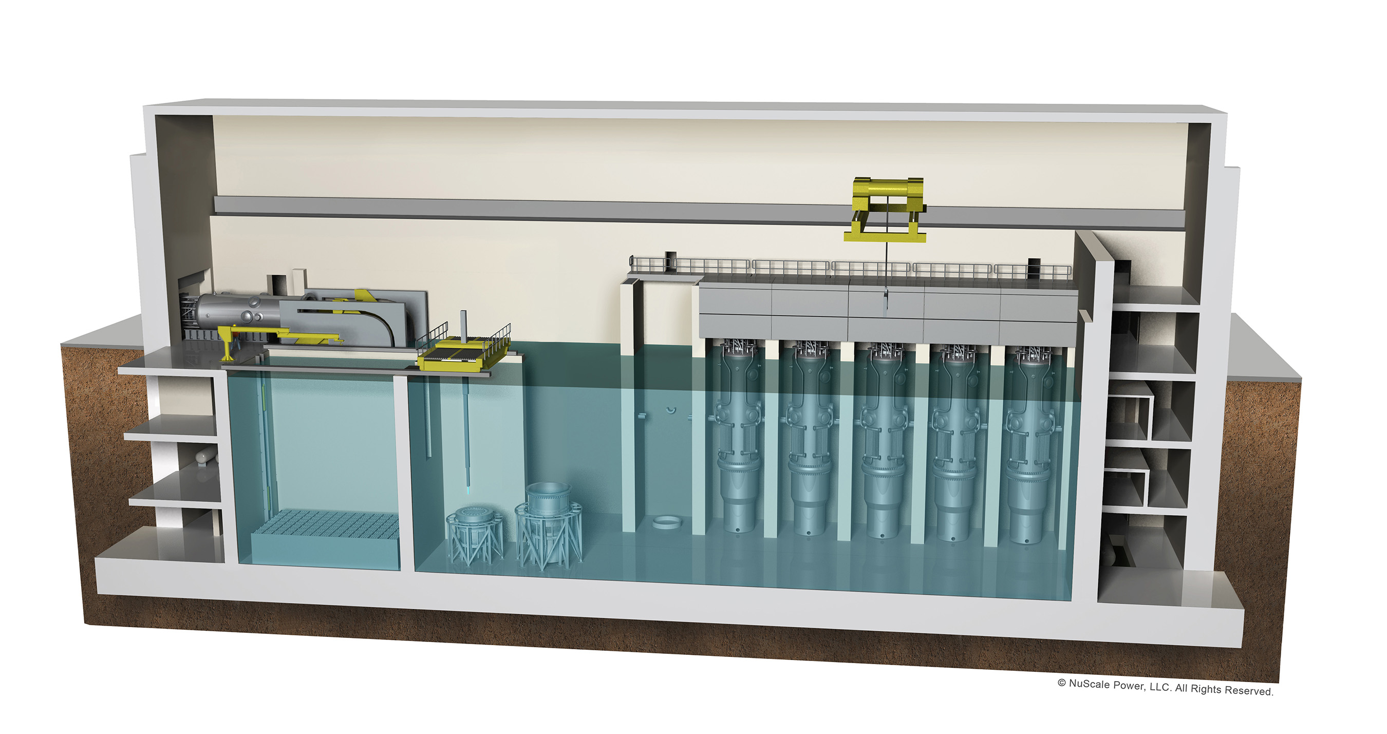 The NuScale Small Modular Reactor. Design simplicity allows the NuScale Power Module™ to be factory-built off-site. This makes the plant faster to construct, and less expensive to build and operate.
